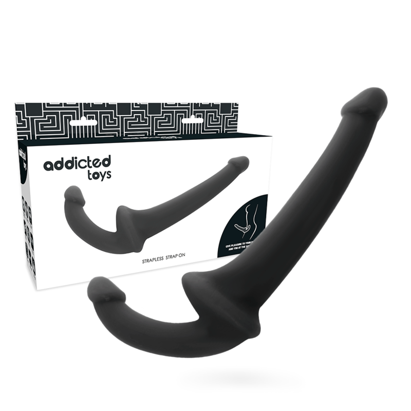 ADDICTED TOYS dvostrani dildo bez pojasa u crnoj boji