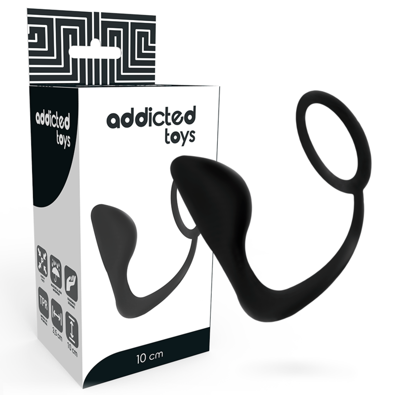 ADDICTED TOYS Analni čep s ugrađenim prstenom za penis