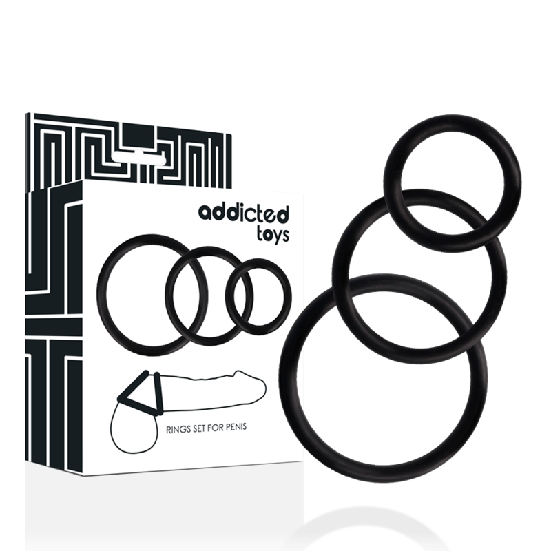 ADDICTED TOYS set prstenova za penis bez vibracija, 3 veličine