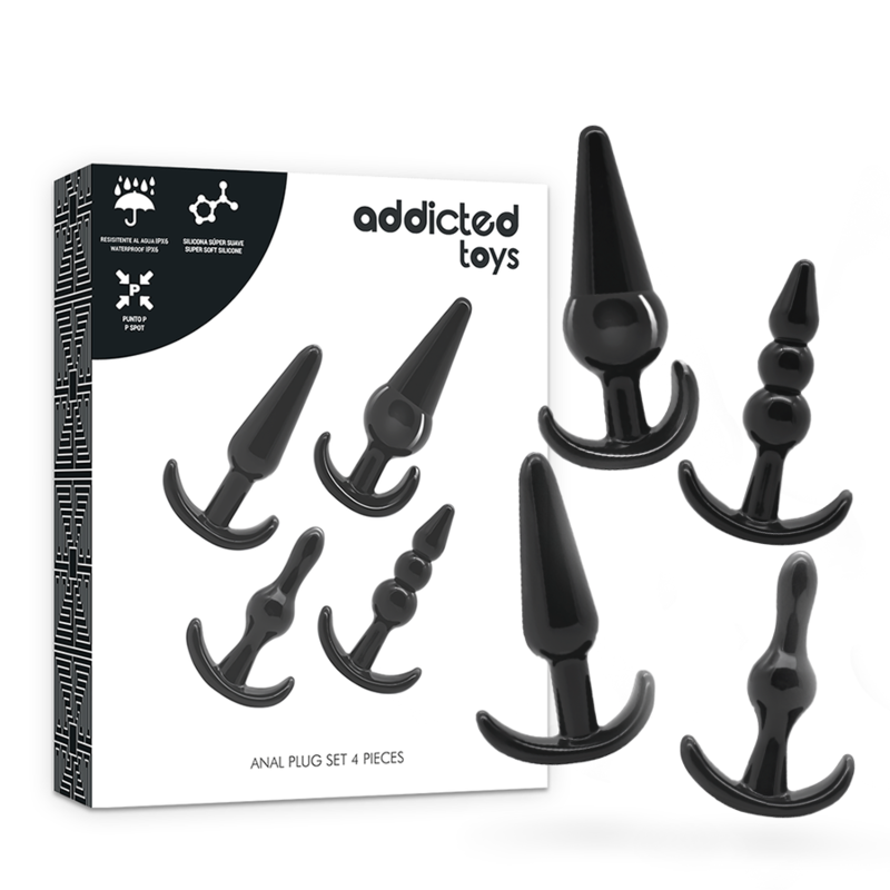 ADDICTED TOYS set od 4 fleksibilna analna čepa
