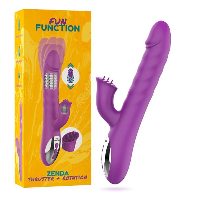 FUN FUNCTION Zenda vibrator s rotacijom i funkcijom potiskivanja