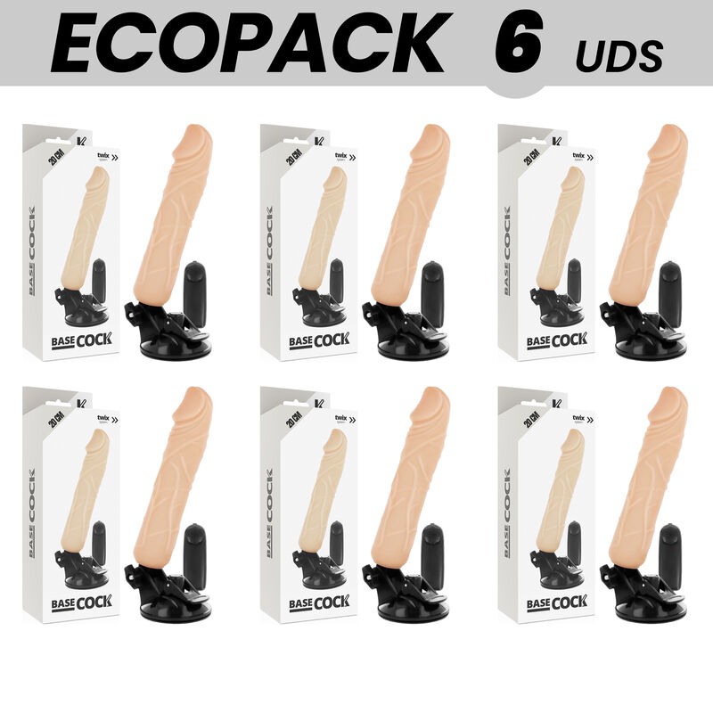 Realistični vibrator s daljinskim upravljačem i vakuumskom bazom, 20 cm BASECOCK