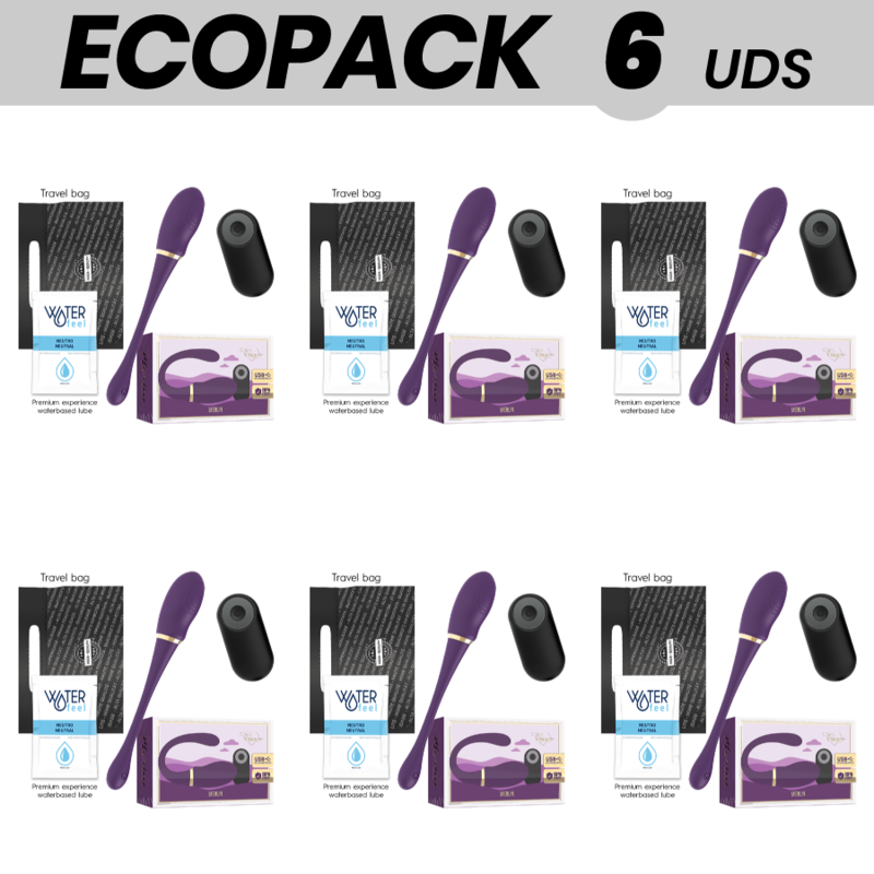 Ecopack 6 Komada Treasure Merlin Dvostruki Vibrator Za Parove S Daljinskim Upravljanjem