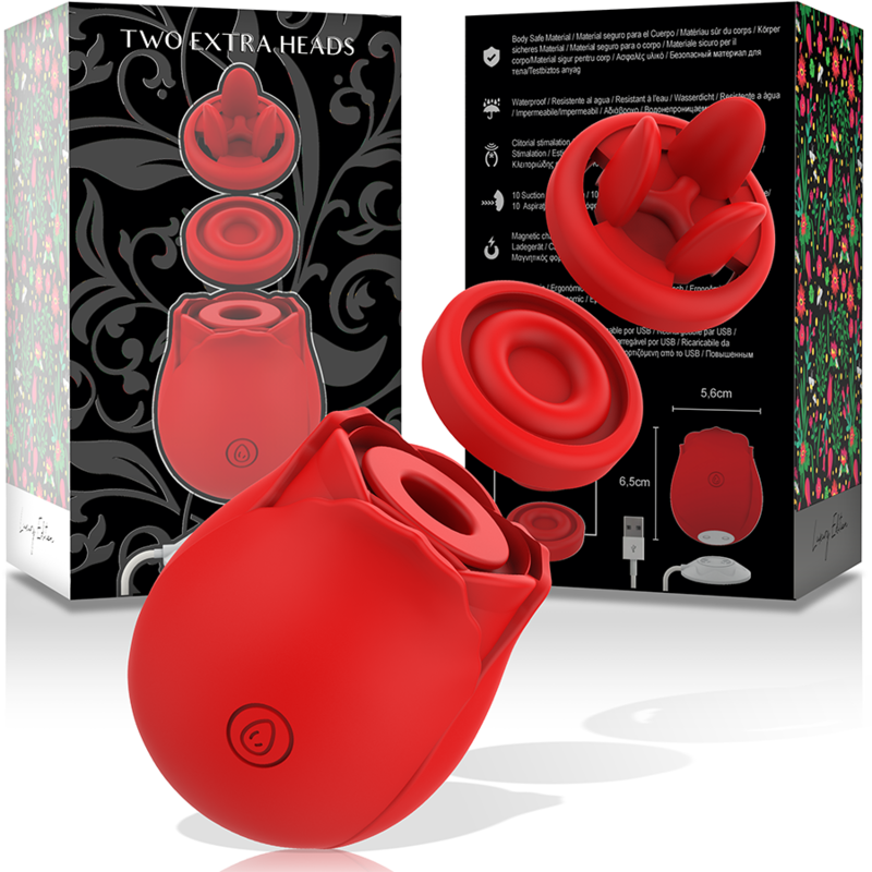 MIA Rosé 2.0 Luxury Edition vibrator s tlačnim valovima i dva nastavka