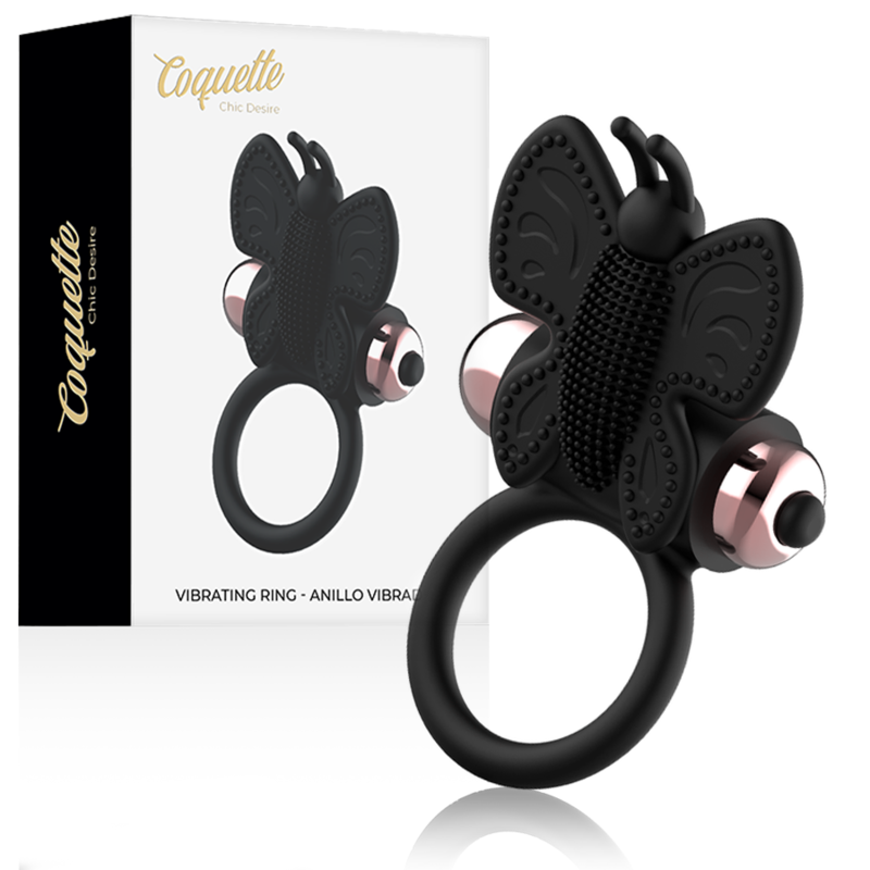 Coquette Chic Desire vibrirajući prsten za penis s motivom leptira