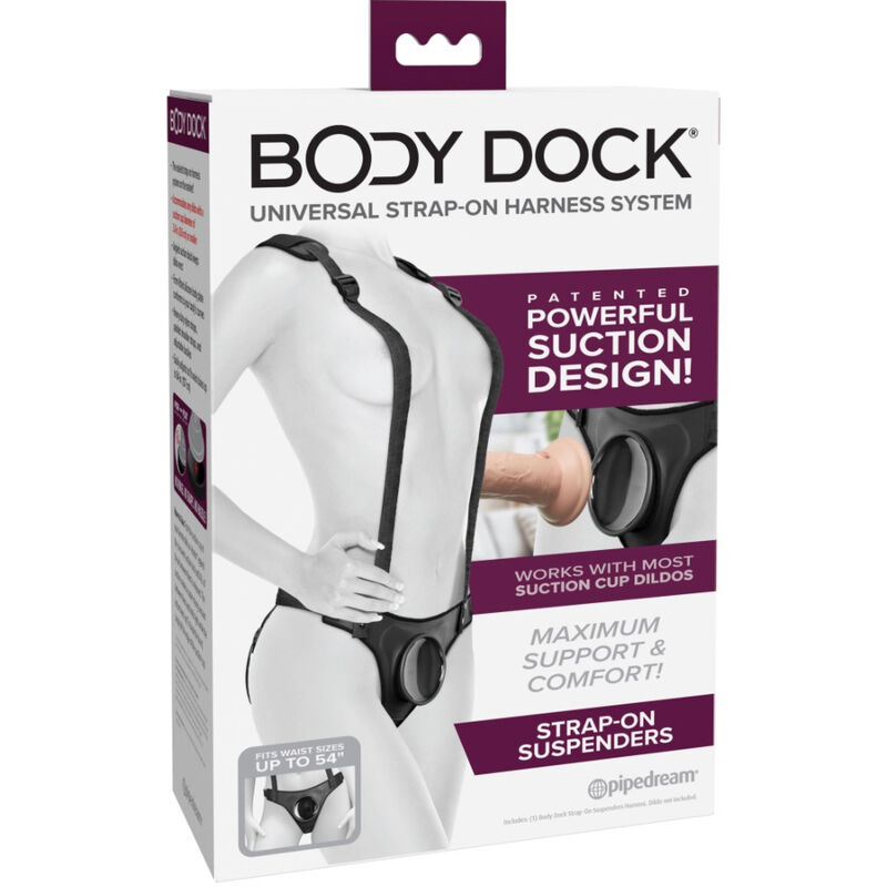 Pipedreams Body Dock strap on pojas s naramenicama
