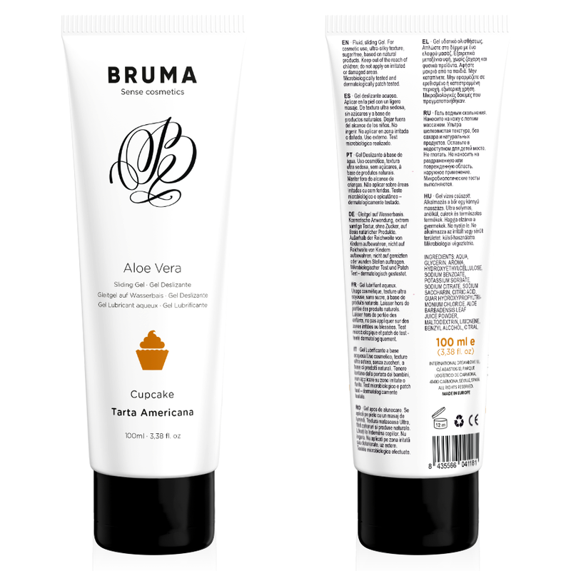 BRUMA lubrikant s okusom cupcakea, s aloe verom, 100 ml