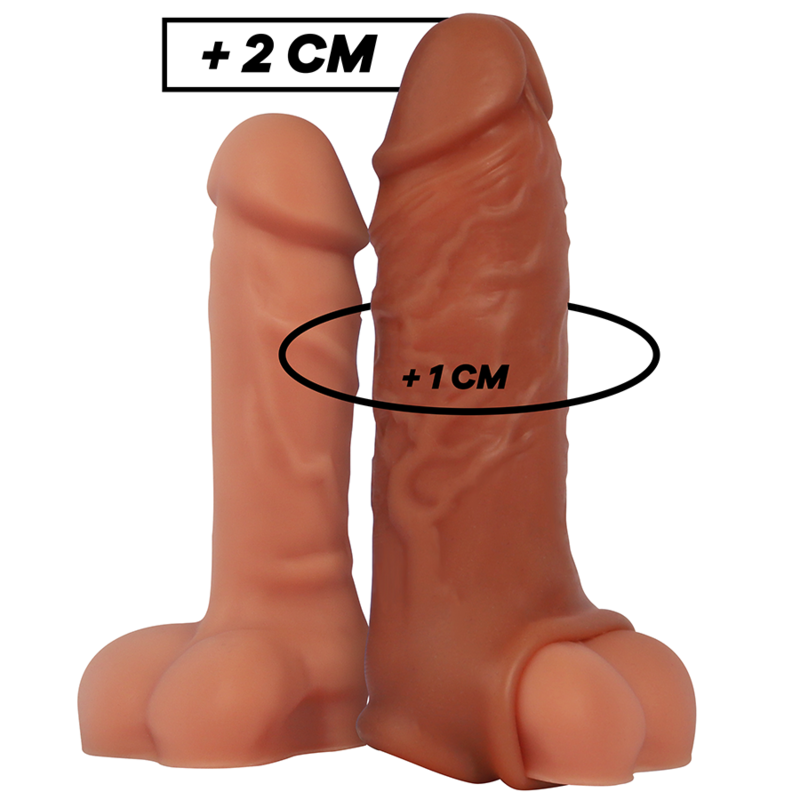 VIRILXL V9 silikonska navlaka za penis, smeđa