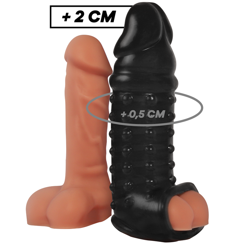 VIRILXL V11 navlaka za penis s omčom za mošnje, crna