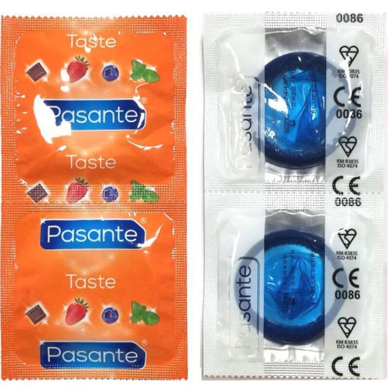Pasante Blueberry kondomi s okusom, 144 komada