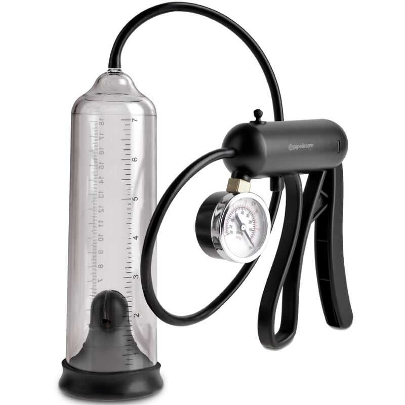 PUMP WORX Pro Gauge penis pumpa s mjeračem tlaka, prozirna
