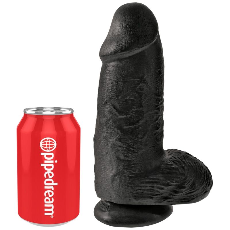 KING COCK Chubby dildo za strap on, crni