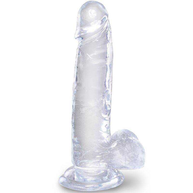 KING COCK Clear prozirni dildo s testisima