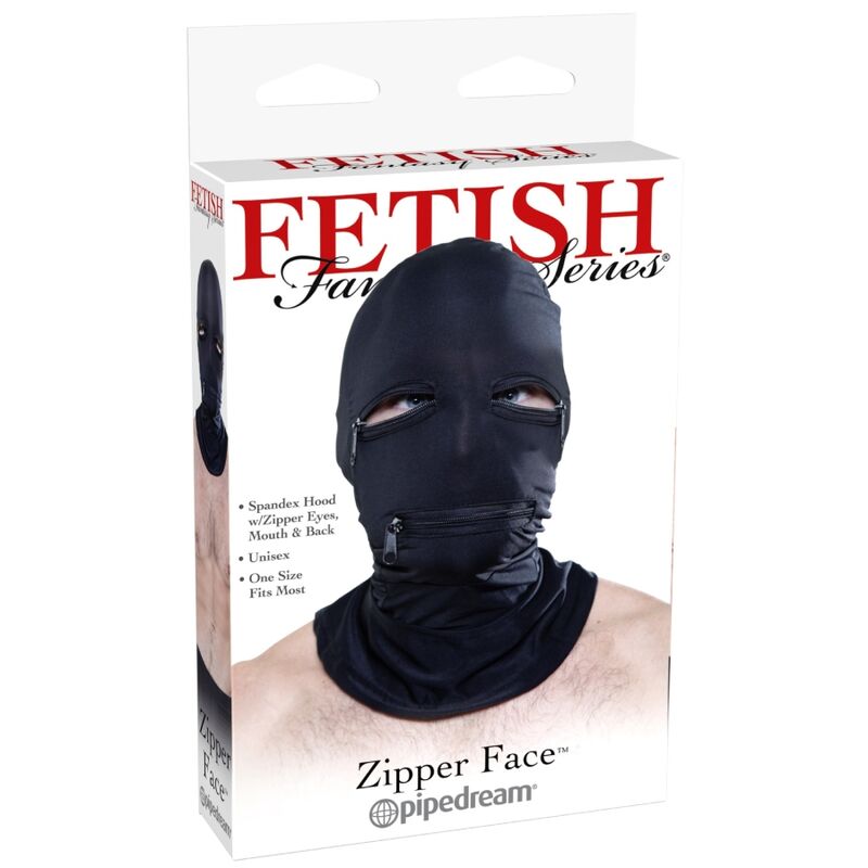 Fetish Fantasy Series maska za glavu s patentnim zatvaračima