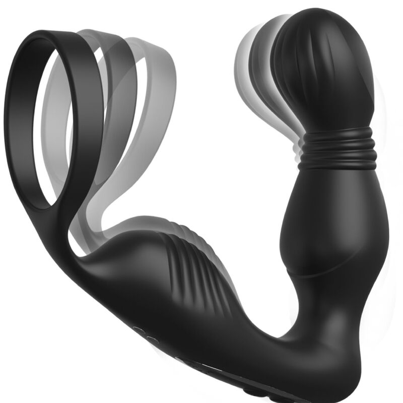 Vibrator za prostatu s funkcijom mužnje i stimulacijom međice od silikona PIPEDREAMS