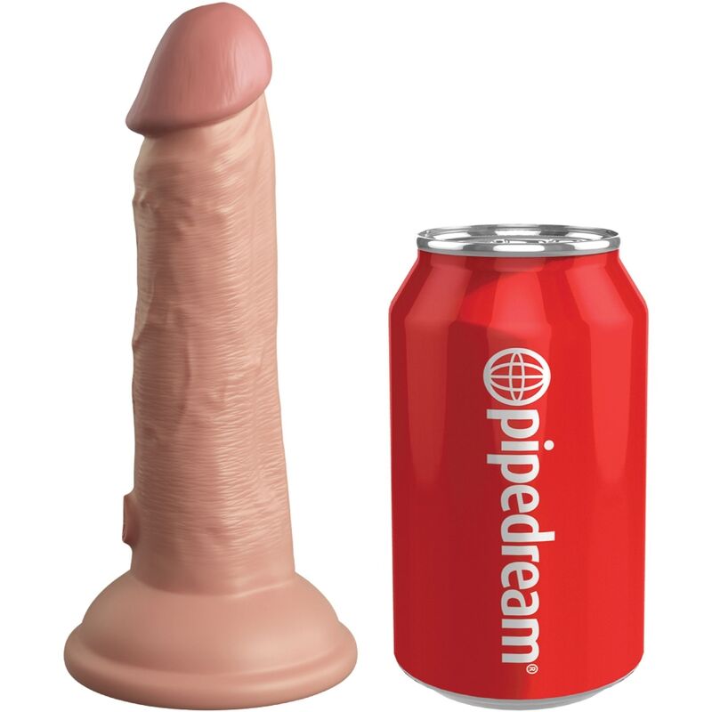 KING COCK Elite realistični silikonski dildo s vakuumskom čašicom