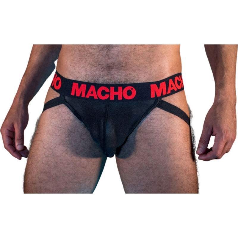 MACHO MX26X2 jockstrap u crnoj i crvenoj boji