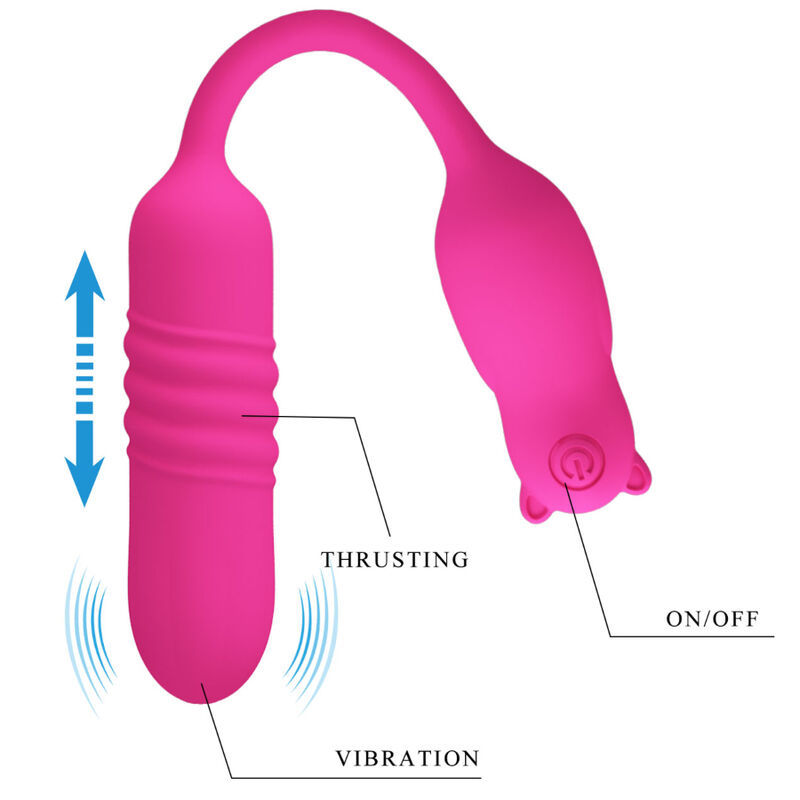 Pretty Love Nobikuma silikonski mini vibrator, ružičasti
