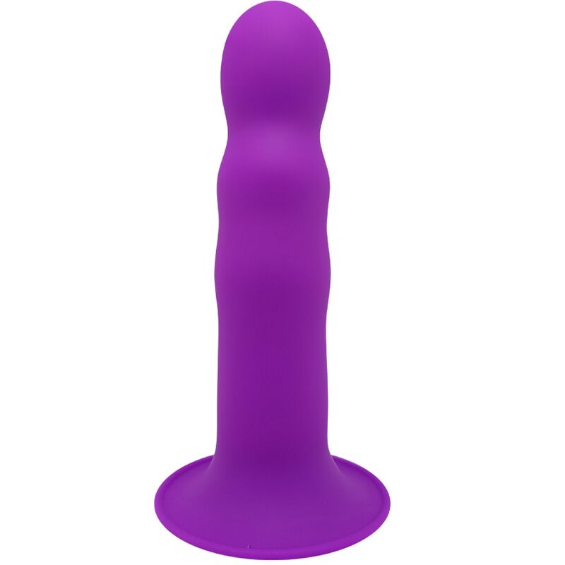 Realistični silikonski dildo dvostruke gustoće s vakuumskom bazom, ljubičasti ADRIEN LASTIC