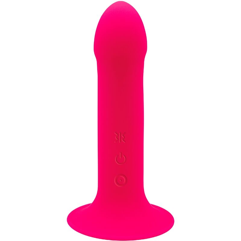 Vibrirajući silikonski dildo dvostruke gustoće s vakuumskom čašicom, ružičasti ADRIEN LASTIC