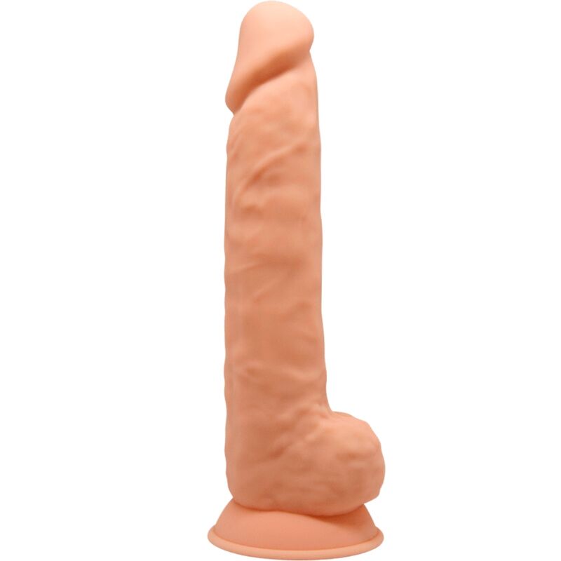 Realistični dildo od premium silikona, 26,6 cm, s vakuumskom čašicom SILEXD
