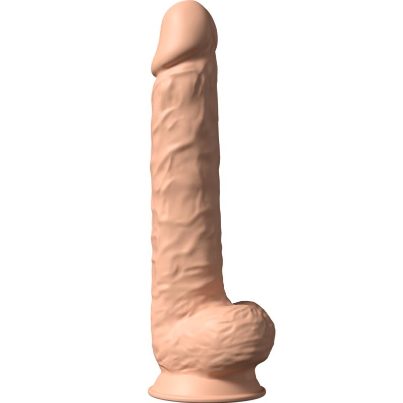 Realistični XXL dildo od silikona Silexpan, 38 cm, s vakuumskom bazom SILEXD
