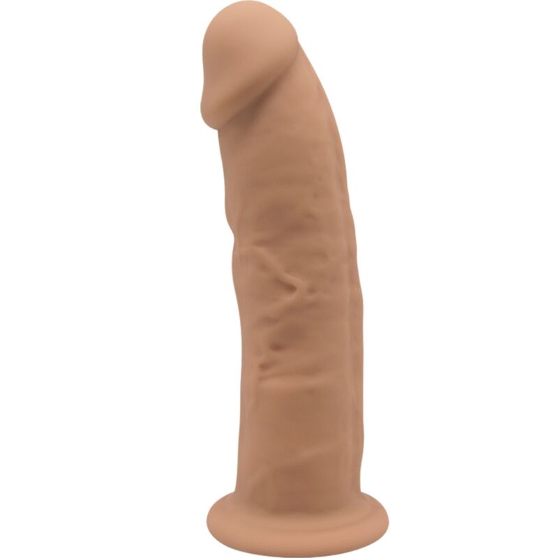 Realistični dildo od silikona, 15,4 cm, s vakuumskom bazom, karamel boje SILEXD