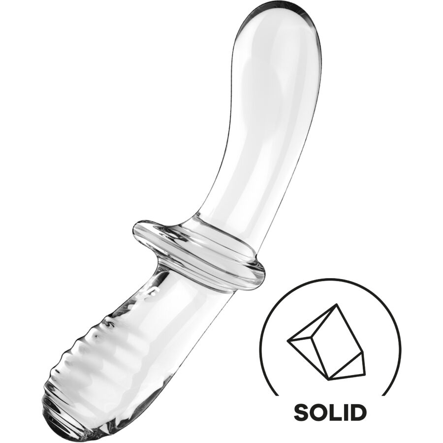 Dvostrani dildo od stakla za igru s temperaturom i intenzivnu stimulaciju SATISFYER