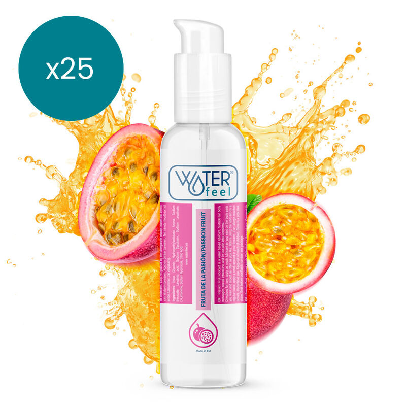 Lubrikant s okusom marakuje, 175 ml, na bazi vode, dugotrajan učinak klizanja, WATERFEEL