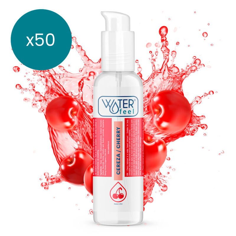 Lubrikant s okusom trešnje 175 ml, na bazi vode, dugotrajan, kompatibilan s kondomima WATERFEEL