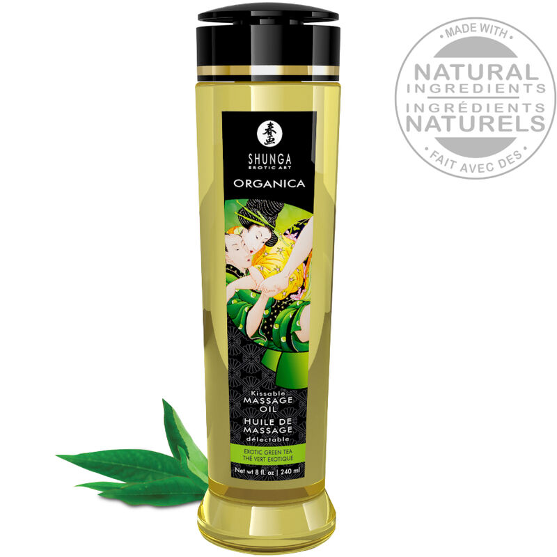 Shunga masažno ulje s mirisom zelenog čaja, 240 ml
