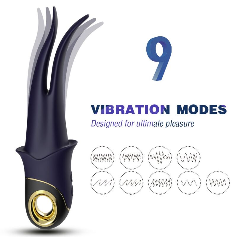 ARMONY Shadow klitoralni vibrator s dvostrukim dizajnom, plavi