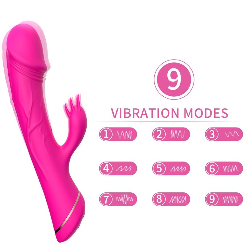 ARMONY rabbit vibrator od silikona, fuksija