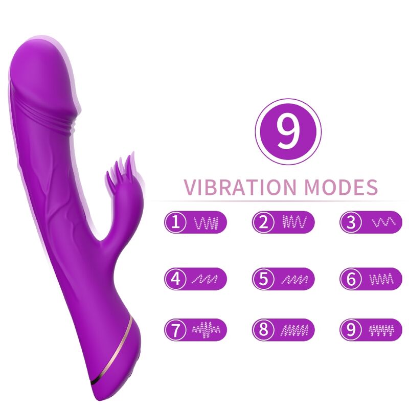 Ljubičasti ARMONY rabbit vibrator od silikona i ABS-a