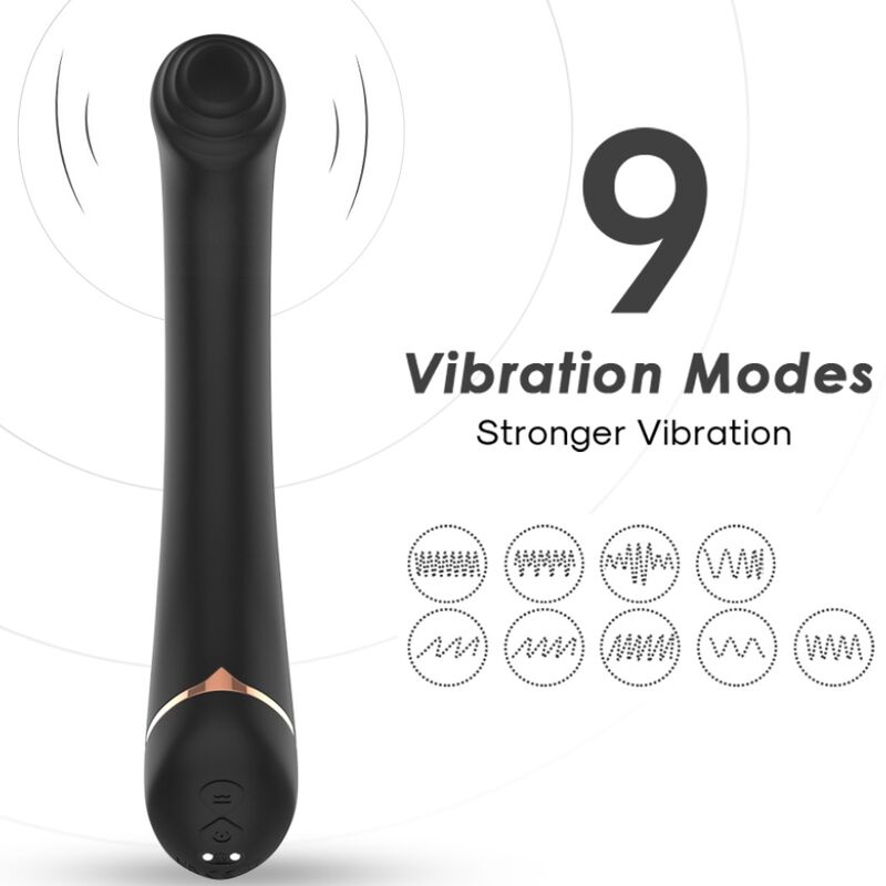 ARMONY vibrator s ravnom glavom, crni