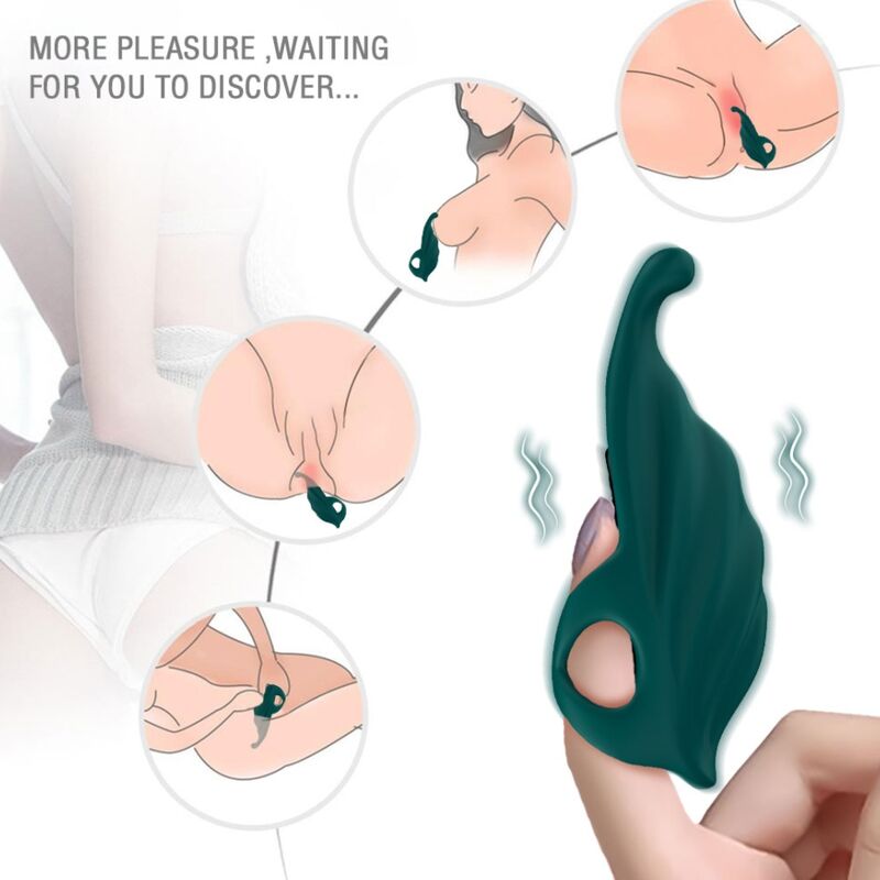 ARMONY stimulator za prst s vibracijskim vibratorom, zeleni
