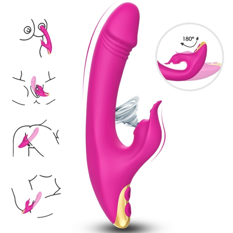 ARMONY Love vibrator s tlačnim valovima za klitoris i G točku, fuksija