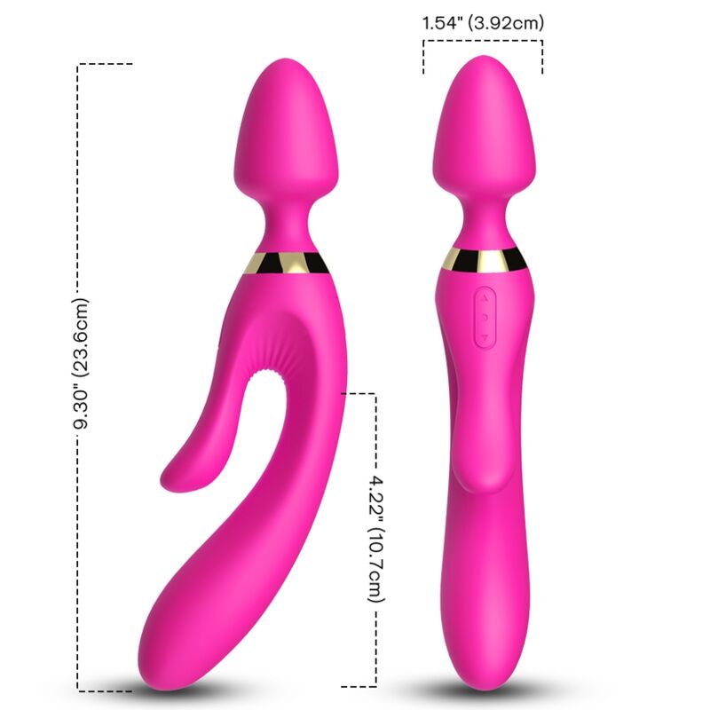 ARMONY vibrator s dvostrukom stimulacijom, u boji fuksije, sa savitljivim vratom