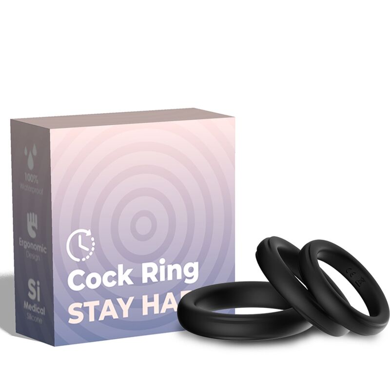 ARMONY FOR HIM Triple penisni prsten bez vibracija, crni