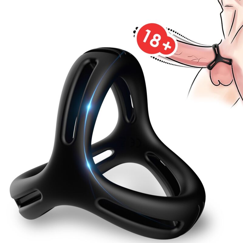 ARMONY X Ring Multiposition crni prsten za penis bez vibracija