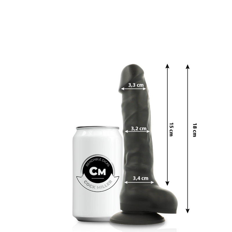 Realistični silikonski dildo, dvostruke gustoće, 18 cm za intenzivan osjećaj COCK MILLER