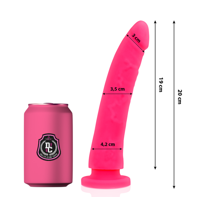DELTACLUB silikonski dildo, ružičasti, 20 cm
