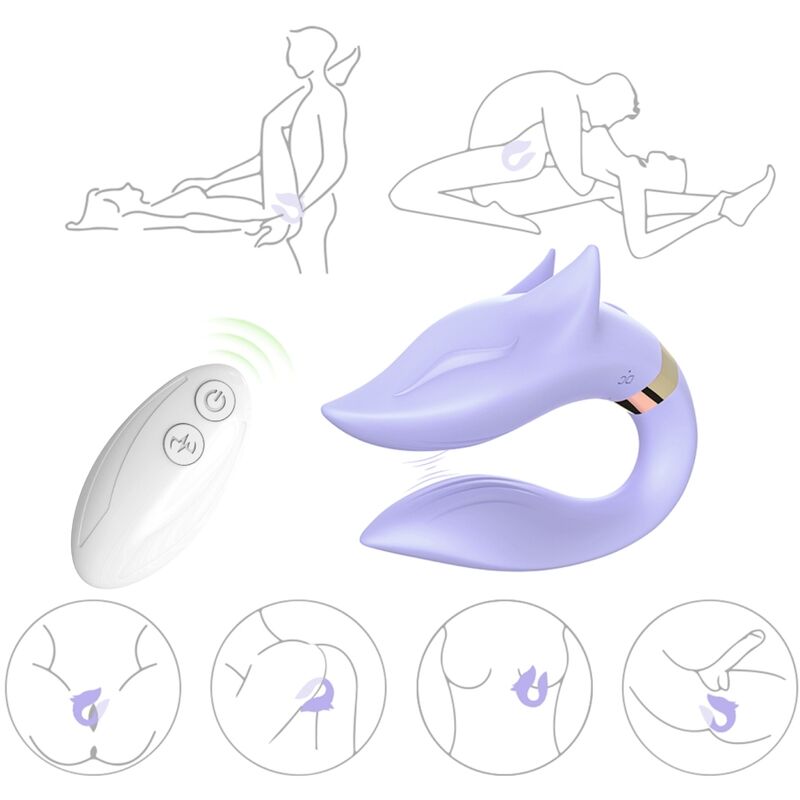 ARMONY Fox vibrator za parove s daljinskim upravljačem, ljubičasti
