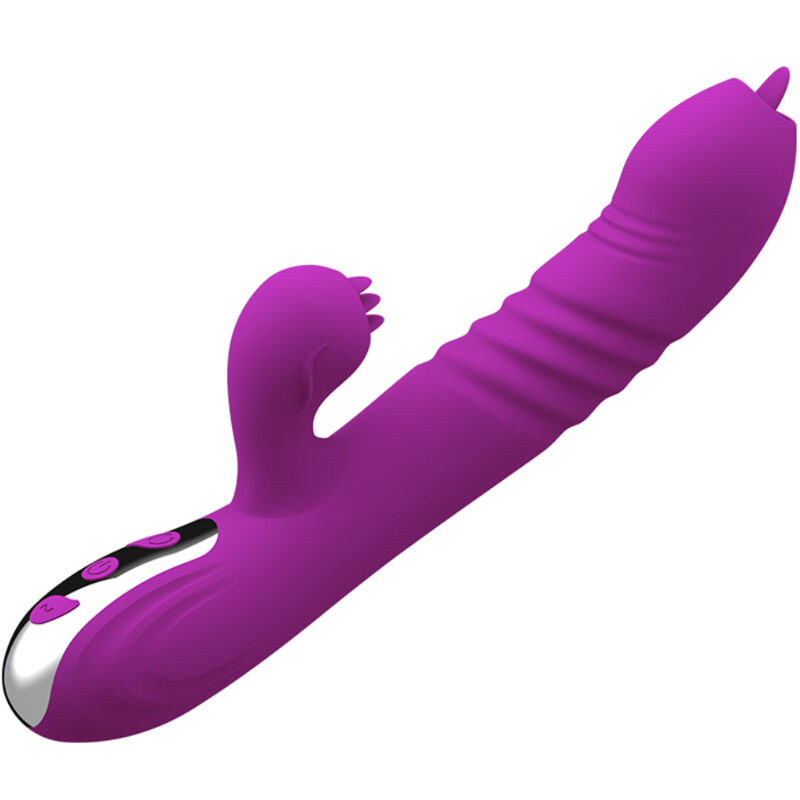 Rabbit vibrator s dvostrukim jezičkom i funkcijom grijanja za intenzivan užitak ARMONY