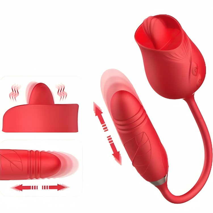 Armony Delight Cvjetni Vibrator S Potisnim Pokretima I Crvenim Jezikom