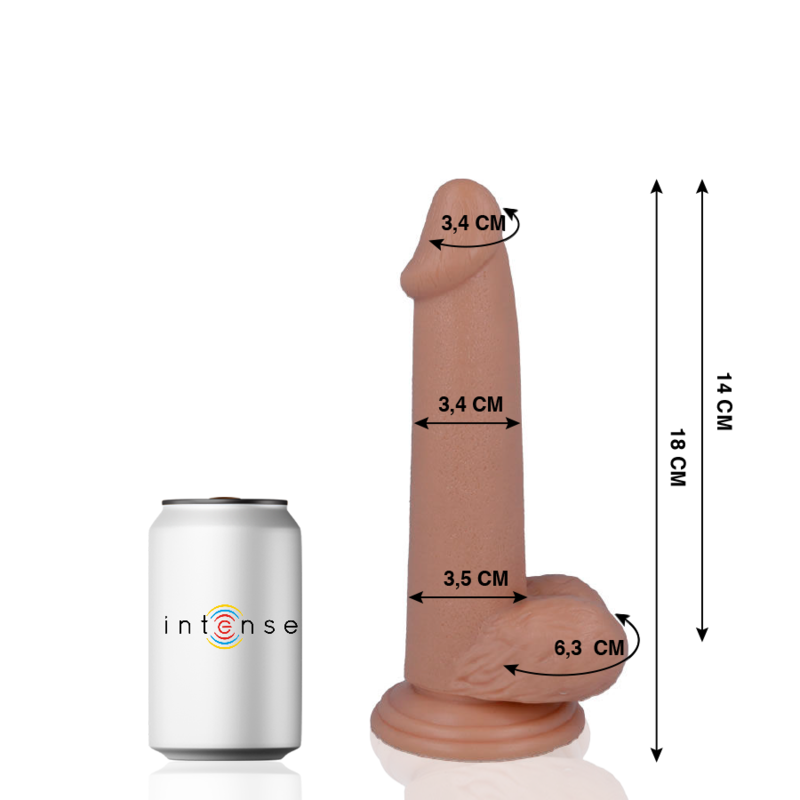 Mr. Intense Nr. 10 realistični dildo s vakuumskom čašicom