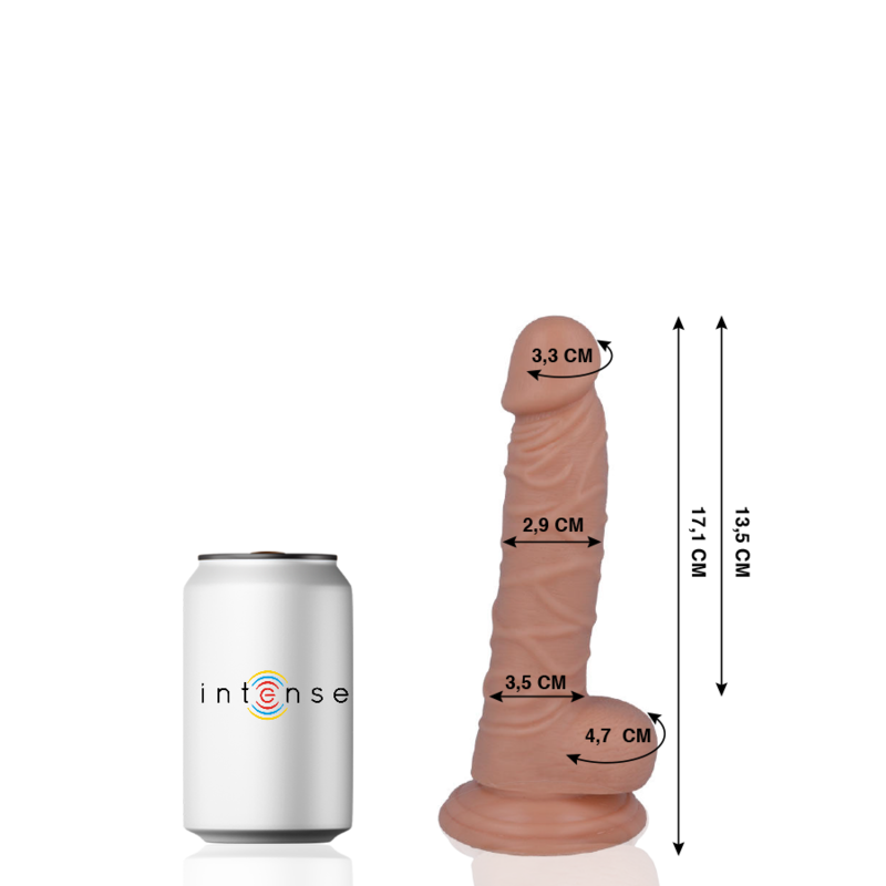 MR. INTENSE realistični dildo s vakuumskom čašicom