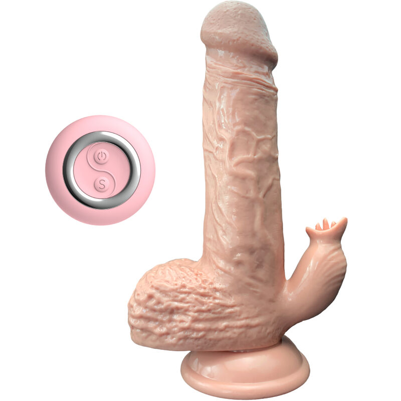 Realistični vibrator s potiskujućim pokretima, stimulacijom jezikom i funkcijom grijanja ARMONY