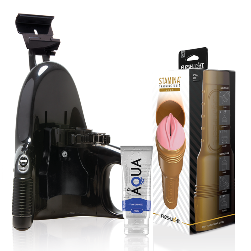 Set masturbatora s funkcijom treninga i automatskim strokerom za veću izdržljivost FLESHLIGHT
