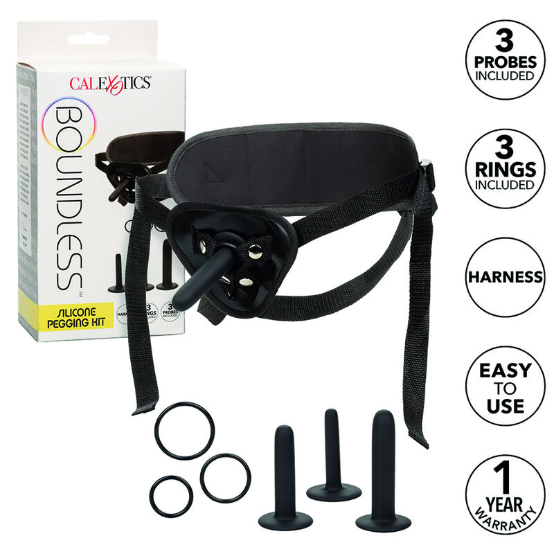 CalExotics Boundless set za strap on s pojasom i nastavcima